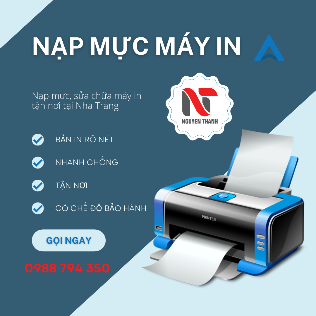 Nạp mực máy in Nha Trang [Bảng giá mới 2025] | Công ty Nguyễn Thanh